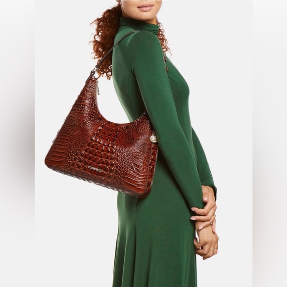 NWT Brahmin SET Tabitha  Shoulder Bag and Jane Wallet in PINK FLAMINGO Melbourne - Picture 15 of 15